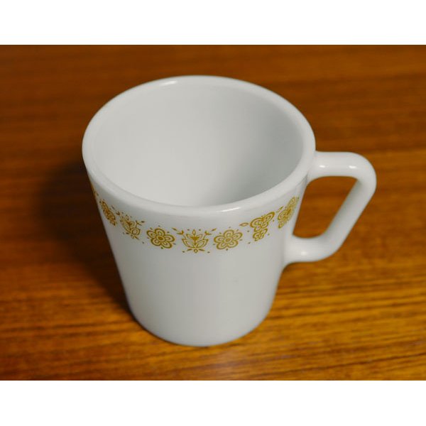 画像3: アンティーク【PYREX】【オールドパイレックス】【バタフライゴールド】★【マグカップ】