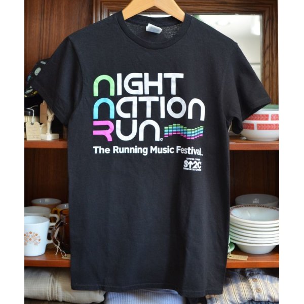 画像1: 【ビンテージ】 【night nation sun】黒【Ｔシャツ】 【サイズＳ】  