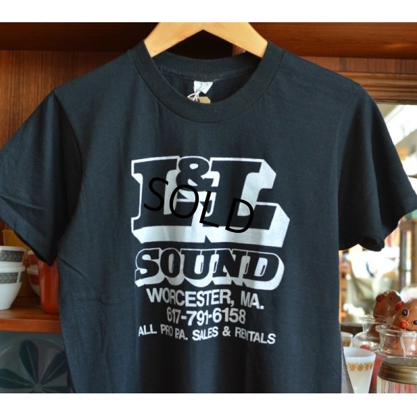 画像1: 80's【ビンテージ】【L&L Sound】黒　Tシャツ サイズＭ 