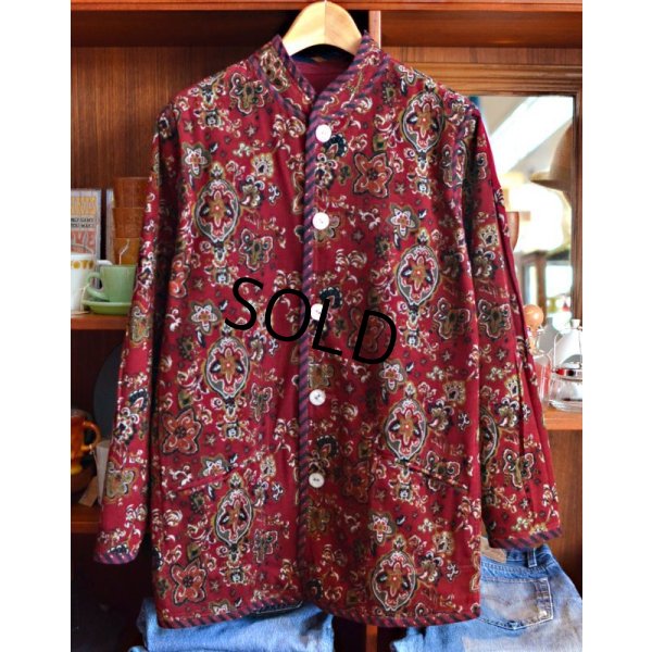 画像4: 【ビンテージ】【koos of course】【リバーシブル】【スタンドカラー】【コーデュロイジャケット】【バーガンディ】【ワインレッド】【サイズＭ】 