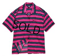 【ビンテージ】【DOCKERS】ドッカーズ　レディース古着【ボーダー柄半袖シャツ】【サイズＭ】 