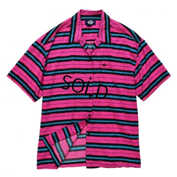 画像1: 【ビンテージ】【DOCKERS】ドッカーズ　レディース古着【ボーダー柄半袖シャツ】【サイズＭ】 