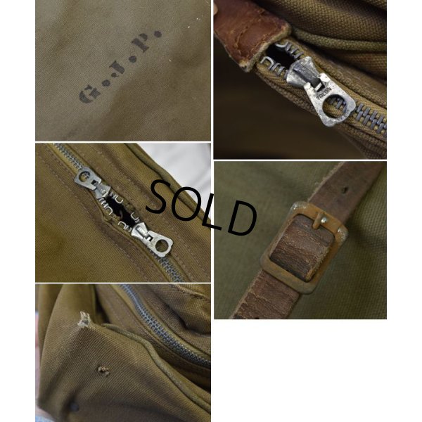画像4: 40's【ビンテージ】WW2【米軍実物】【U.S.ARMY】【キャンバスxレザー】【ガーメントバッグ】【ガーメントケース】