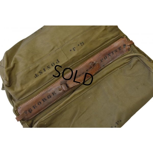 画像7: 40's【ビンテージ】WW2【米軍実物】【U.S.ARMY】【キャンバスxレザー】【ガーメントバッグ】【ガーメントケース】