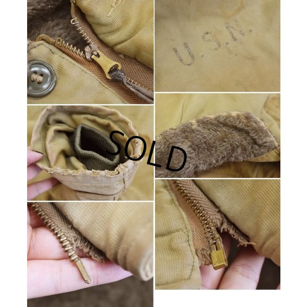 画像3: 40's【ビンテージ】【米軍実物】【U.S.NAVY】【N-1】【デッキジャケット】【サイズ４２】 