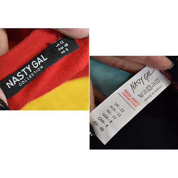 画像2: 【NASTY GAL】カラフルボーダー【スウェット】レディース古着【レディースＬ程度】 