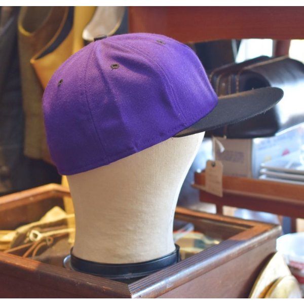 画像4: 80's 【ビンテージ】デッドストック【Delong】デロング【ＵＳＡ製】黒×紫【ベースボールキャップ】【7 1/4】 