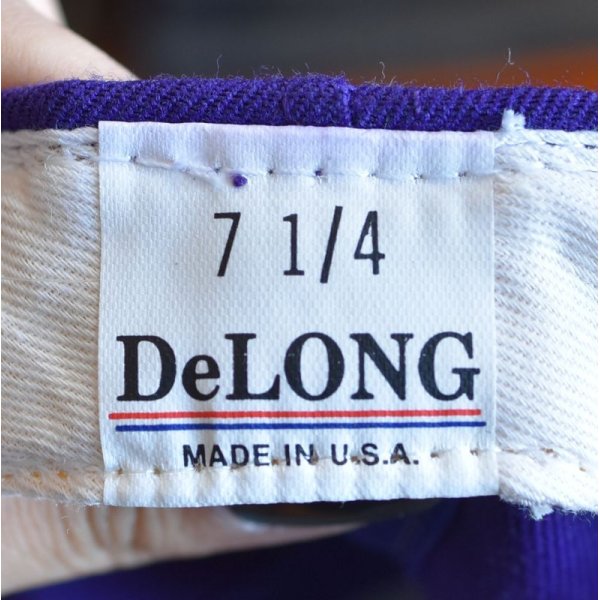 画像2: 80's 【ビンテージ】デッドストック【Delong】デロング【ＵＳＡ製】黒×紫【ベースボールキャップ】【7 1/4】 