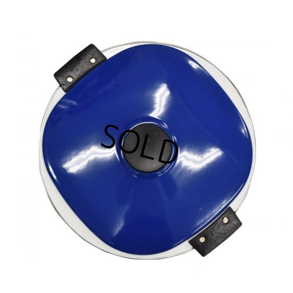 画像4: レア‼【北欧】【キャサリンホルム】【ブルー】スクエア【ダッチオーブン】ホーロー【両手鍋】【29cm】