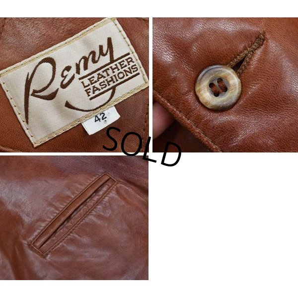 画像2: 80's 【ビンテージ】【Remy leather fashions】ブラウン【レザーベスト】【サイズ４２】 