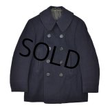 40's【ビンテージ】 【米軍実物】 ステンシル入り【U.S.NAVY】１０ボタン【Ｐコート】 