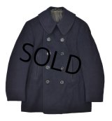 40's【ビンテージ】 【米軍実物】 ステンシル入り【U.S.NAVY】１０ボタン【Ｐコート】 