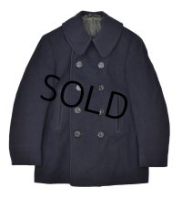 40's【ビンテージ】 【米軍実物】 ステンシル入り【U.S.NAVY】１０ボタン【Ｐコート】 