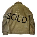 50's【ビンテージ】【米軍実物】【U.S.NAVY】【N-1】【ステンシル入り】【デッキジャケット】【Ｎ１】【US40程度】 