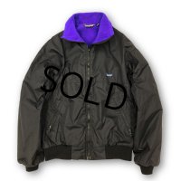 USA製【パタゴニア】patagonia 裏フリース【黒ｘ青】【シェルドシンチラジャケット 】【サイズＭ】 