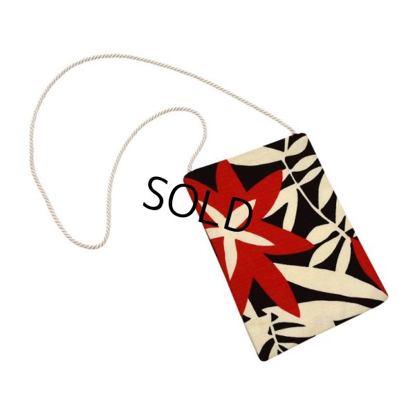 画像1: USA製【ビンテージ】【白×黒×赤】 小型【ショルダーポーチ】 