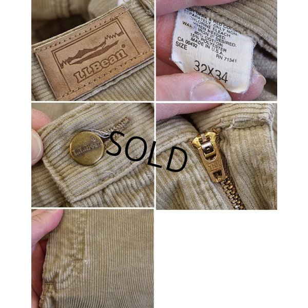 画像2: USA製 L.L.bean【コーデュロイパンツ】【ベージュ】【32x34】