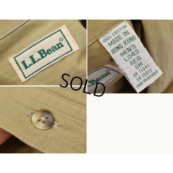 画像2: ほぼ未使用!!【ビンテージ】 L.L.Bean 【ＬＬビーン】リップストップ【サファリシャツ】 【サイズＳ-R】 