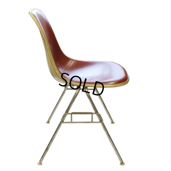 画像7: 【アンティーク】ビンテージ【イームズ】【ハーマンミラー】スタッキングベース【ナウガレザー】【サイドシェルチェア】【オレンジ】  