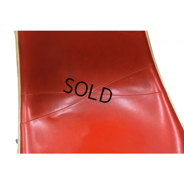 画像3: 【アンティーク】ビンテージ【イームズ】【ハーマンミラー】スタッキングベース【ナウガレザー】【サイドシェルチェア】【オレンジ】  