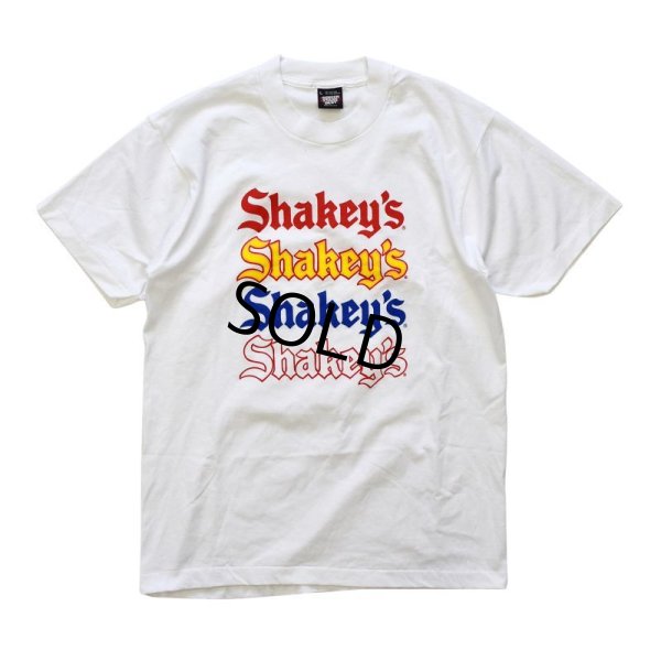 画像1: 【デッドストック】【90's】【ビンテージ】Shakey's【シェーキーズ】【白】【Ｔシャツ】【サイズＬ】 