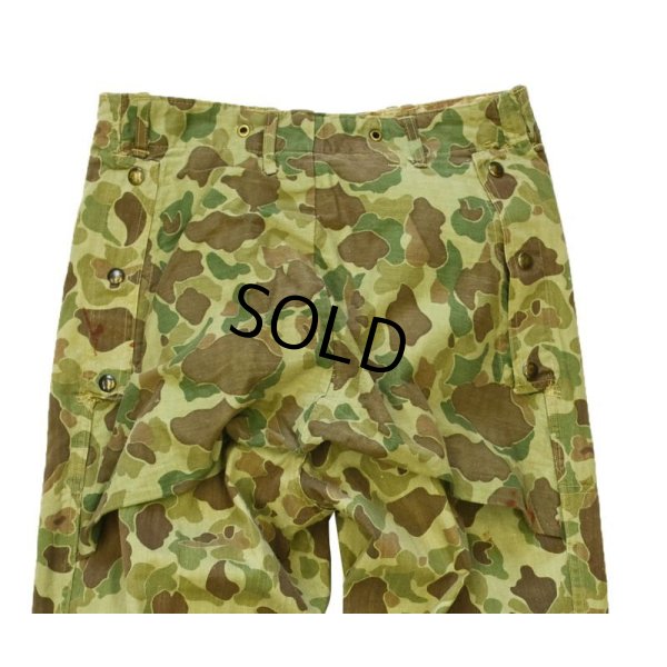 画像6: 40's【ビンテージ】【米軍実物】【USMC】【P-1944】【1st type】【ダックハンターカモパンツ】【フロッグスキン】【HBTパンツ】【W30程度】