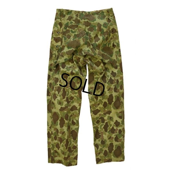 画像4: 40's【ビンテージ】【米軍実物】【USMC】【P-1944】【1st type】【ダックハンターカモパンツ】【フロッグスキン】【HBTパンツ】【W30程度】