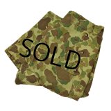 40's【ビンテージ】【米軍実物】【USMC】【P-1944】【1st type】【ダックハンターカモパンツ】【フロッグスキン】【HBTパンツ】【W30程度】 