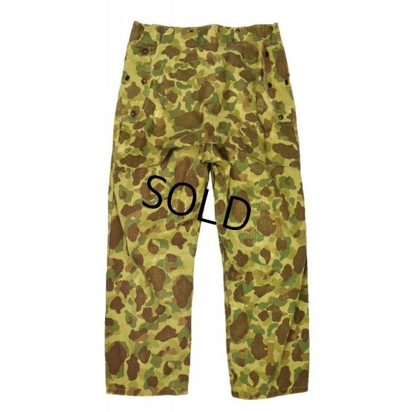 画像4: 40's【ビンテージ】【米軍実物】【USMC】【P-1944】【2nd type】【ダックハンターカモパンツ】【フロッグスキン】【HBTパンツ】【W32】