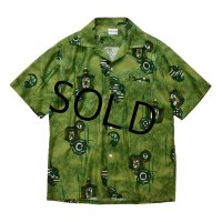 ビンテージ【リバティーハウス】【緑】【アロハシャツ】【半袖シャツ】【ハワイアンシャツ】  