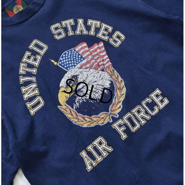 画像4: 90's USA製【ビンテージ】【紺地】【USAF】Tシャツ サイズＬ 