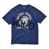 90's USA製【ビンテージ】【紺地】【USAF】Tシャツ サイズＬ 