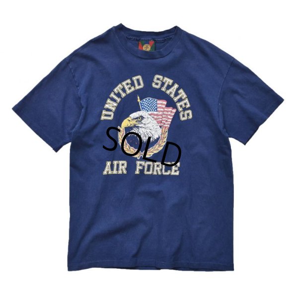 画像1: 90's USA製【ビンテージ】【紺地】【USAF】Tシャツ サイズＬ 