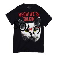  【ビンテージ】【猫】 【MEOW WE'RE TALKIN'】黒【Ｔシャツ】【サイズＳ】  