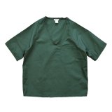 【デッドストック】USA製【緑】【メディカルユニフォーム】【ワークシャツ】ナースシャツ【半袖シャツ】【サイズＭ】  