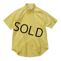 【Brooks Brothers makers】【オールドブルックスブラザーズ】【黄】【ボタンダウンシャツ】【半袖シャツ】【15 1/2】 
