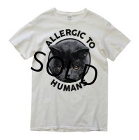  【ビンテージ】【猫】【ALLERGIC TO HUMANS】白【Ｔシャツ】【サイズＳ】  