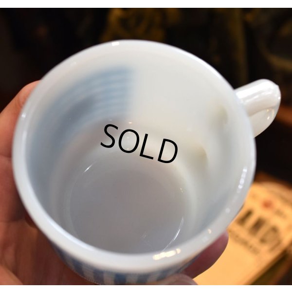 画像5: 【Fire King】【ファイヤーキング】【青】【タータンチェック】【スタッキング】【マグカップ】