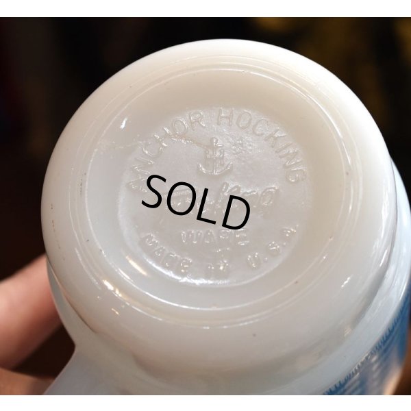 画像3: 【Fire King】【ファイヤーキング】【青】【タータンチェック】【スタッキング】【マグカップ】