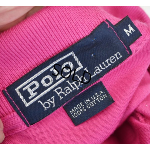 画像2: 【ラルフローレン】 【POLO ralph lauren】【ピンク】【無地】【ポロシャツ】 【サイズＭ】  