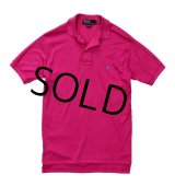 【ラルフローレン】 【POLO ralph lauren】【ピンク】【無地】【ポロシャツ】 【サイズＭ】  