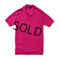 【ラルフローレン】 【POLO ralph lauren】【ピンク】【無地】【ポロシャツ】 【サイズＭ】  
