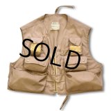 70's【ビンテージ】【ＬＬビーン】【筆記体】【L.L.bean 】【ベージュ】【フィッシングベスト】【サイズＬ】 