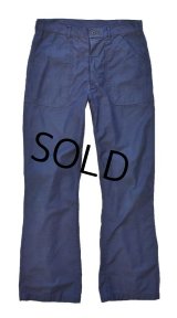 70's【米軍実物】ビンテージ U.S.NAVY【紺】【ユーティリティパンツ】【Ｗ34程度】 