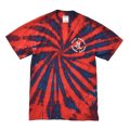 【ビンテージ】【青×赤】【タイダイ】【North Harford Middle School】【Tシャツ】【 サイズM】 