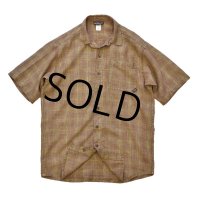 【パタゴニア】【patagonia】 【茶色×緑】ヘンプシャツ【半袖シャツ】【サイズＭ】 