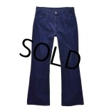 【ビンテージ】【USA製】【LEVI'S】【リーバイス６４６】ベルボトム【コーデュロイパンツ】【紺】タロン４２【646-1517】【34×33】 