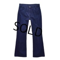 【ビンテージ】【USA製】【LEVI'S】【リーバイス６４６】ベルボトム【コーデュロイパンツ】【紺】タロン４２【646-1517】【34×33】 