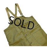 40's【デッドストック】【米軍実物】【U.S.NAVY】【デッキパンツ】【オーバーオール】【サイズＭ】 