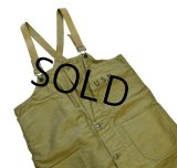40's【デッドストック】【米軍実物】【U.S.NAVY】【デッキパンツ】【オーバーオール】【サイズＭ】 